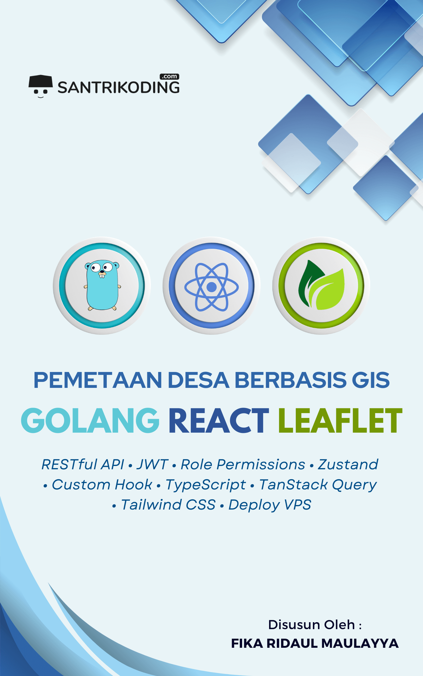 eBook Cover Golang + React + Leaflet
